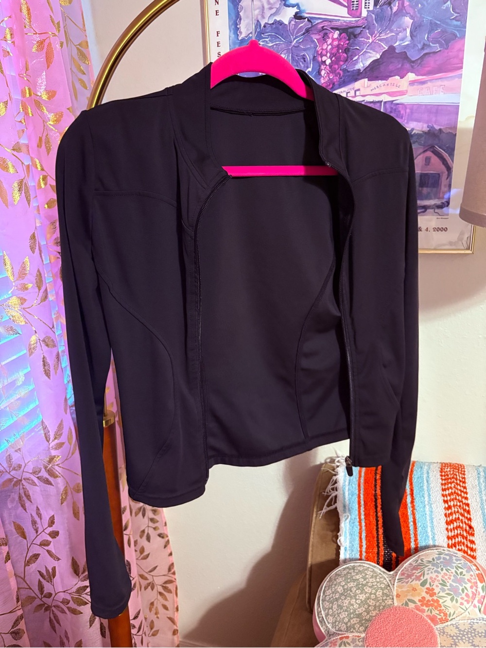 Luyaa Black Women's Zip-Front Jacket